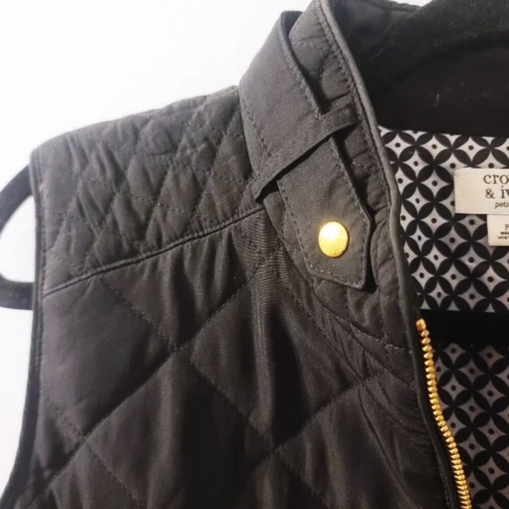 NEW Crown And Ivy Icon Vest Womens Puffer Gray Quilted Filled NWT ($72.50) XL - Picture 8 of 10